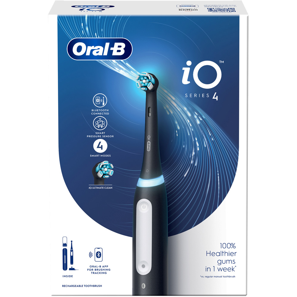 Oral-B iO Series 4 Matte Black Rechargeable Toothbrush Image 3
