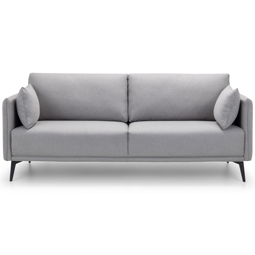 Julian Bowen Rohe 3 Seater Platinum Wool Fabric Sofa Image 3