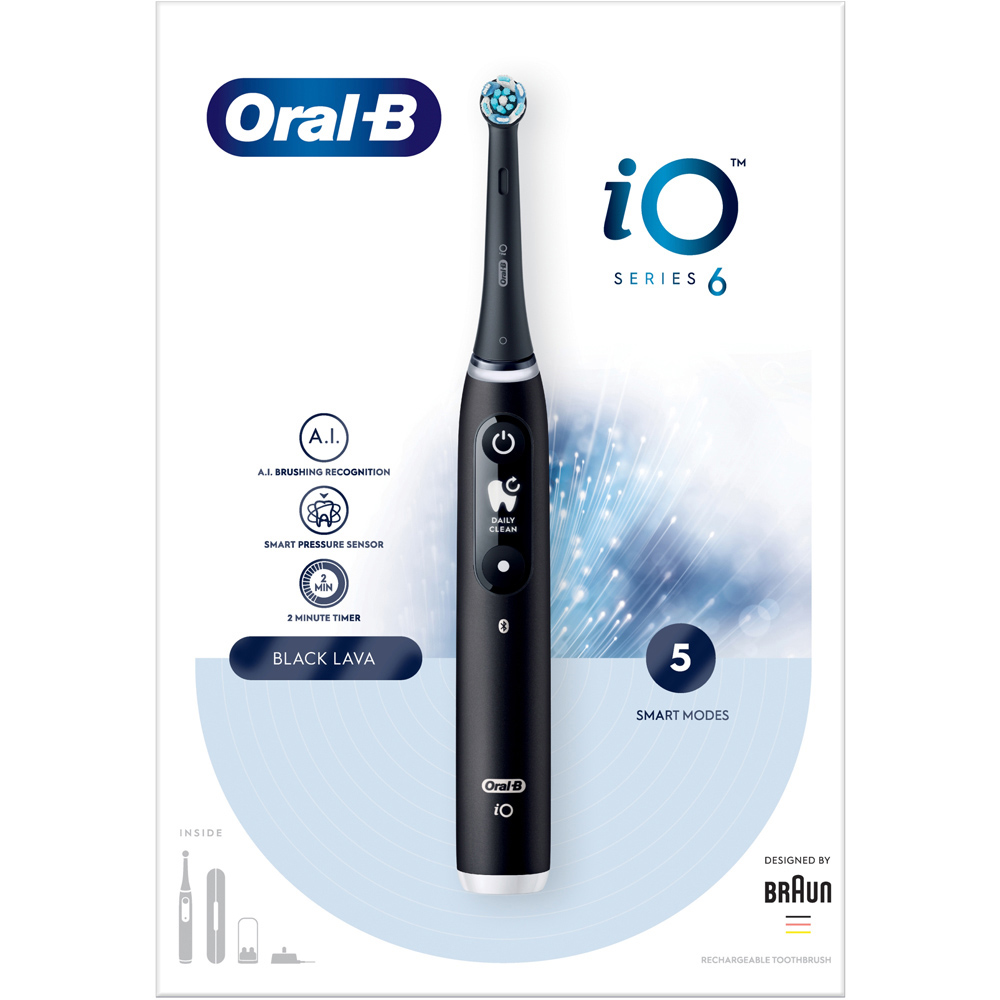 Oral-B iO Series 6 Black Lava Rechargeable Toothbrush Image 1