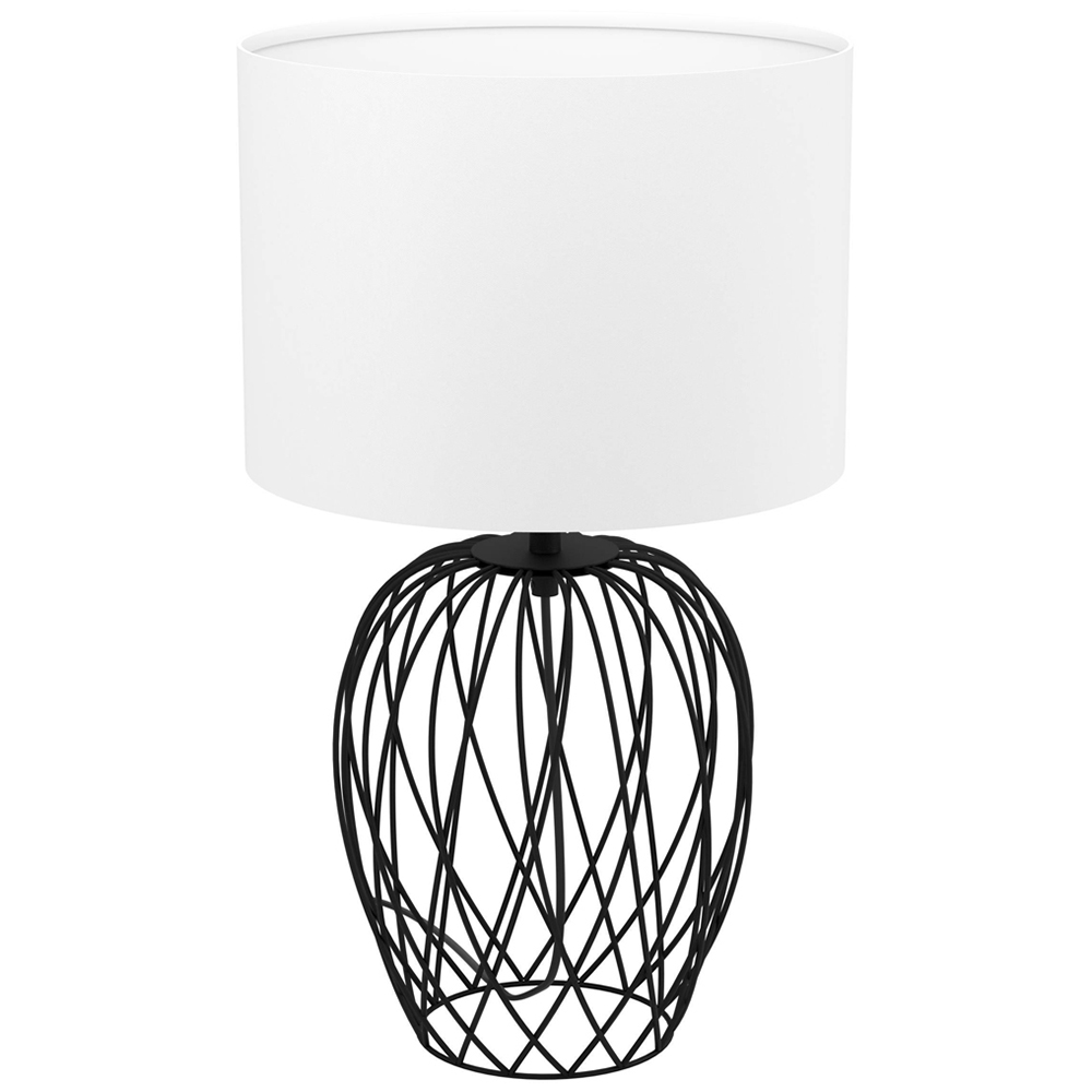EGLO Nimlet Monochrome Metal and Fabric Table Lamp Image 1