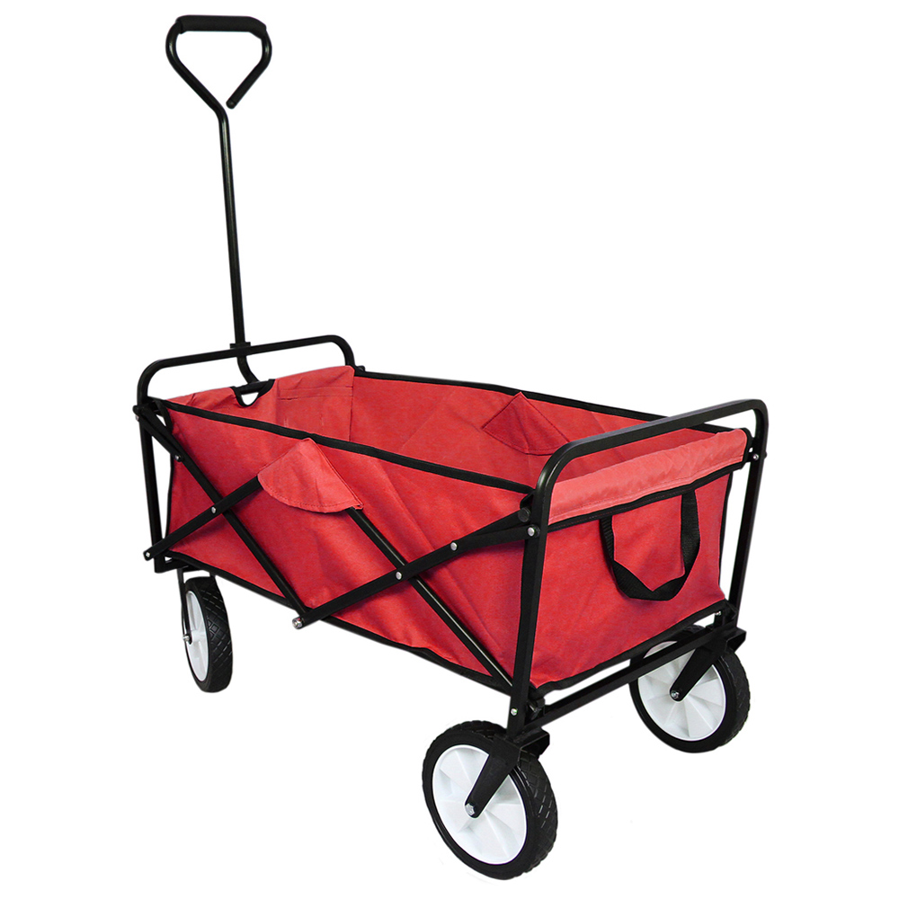 Foldable Garden Cart Red Image 3