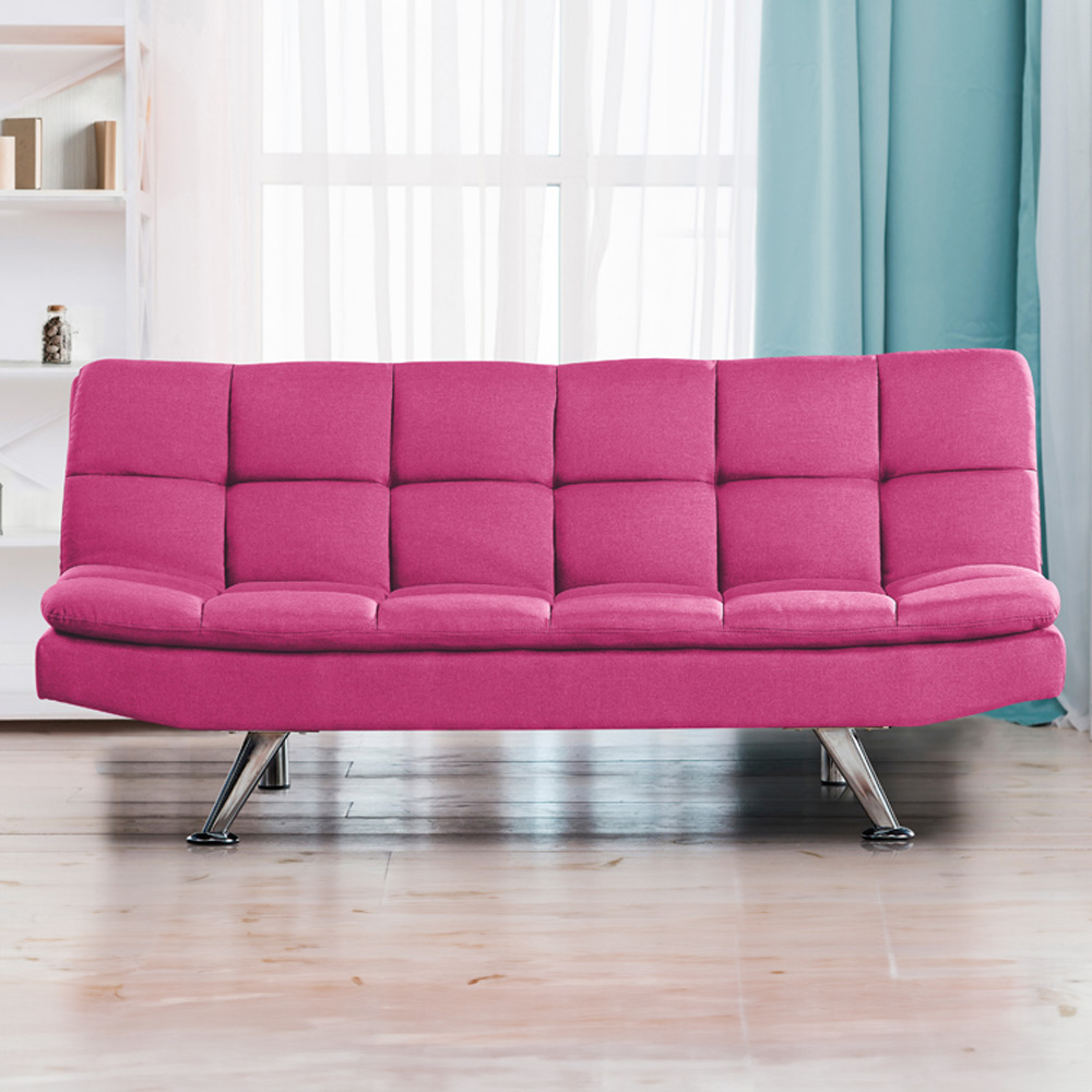 Brooklyn Double Sleeper Pink Cube Sofa Bed Image 1