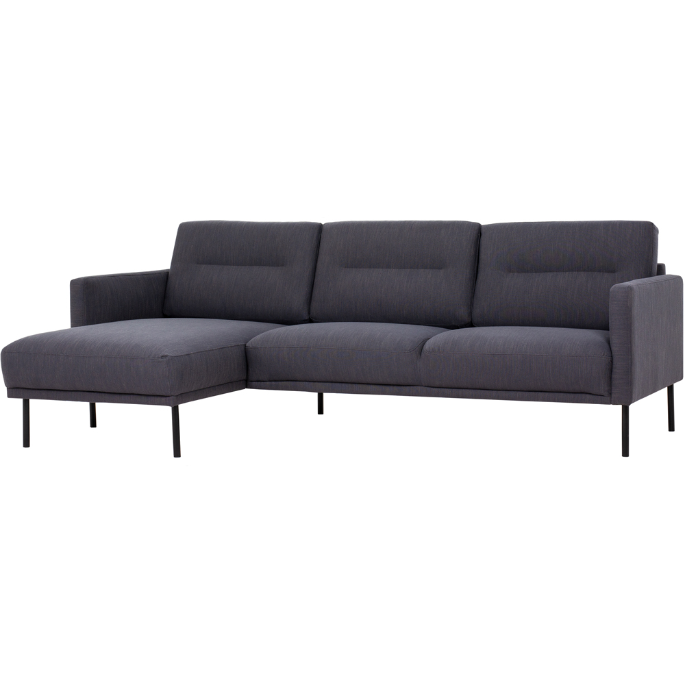 Florence Larvik 3 Seater Anthracite LH Chaiselongue Sofa with Black Legs Image 3
