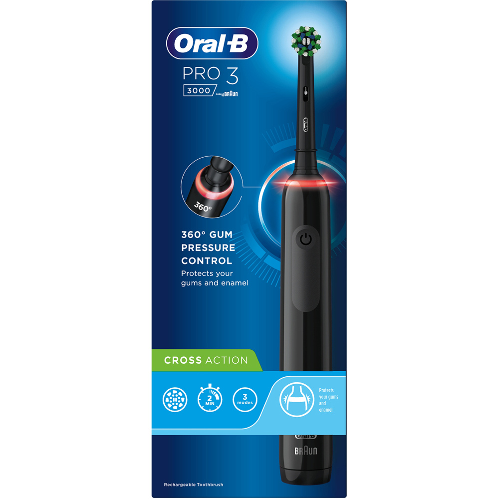 Oral-B PRO 3 3000 Black Electric Tooth Brush Image 1