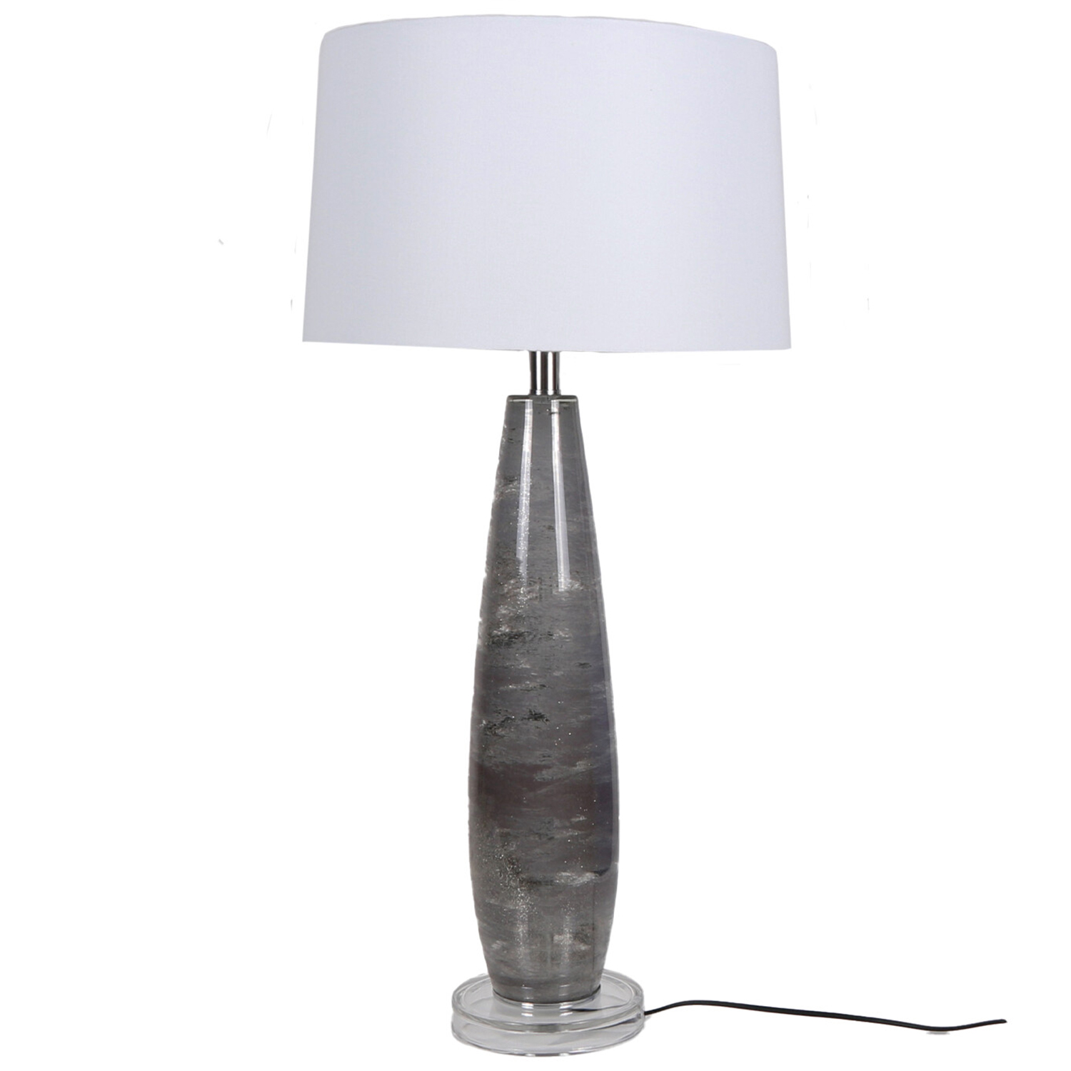 Valentina Grey Stone Effect Table Lamp Image 1