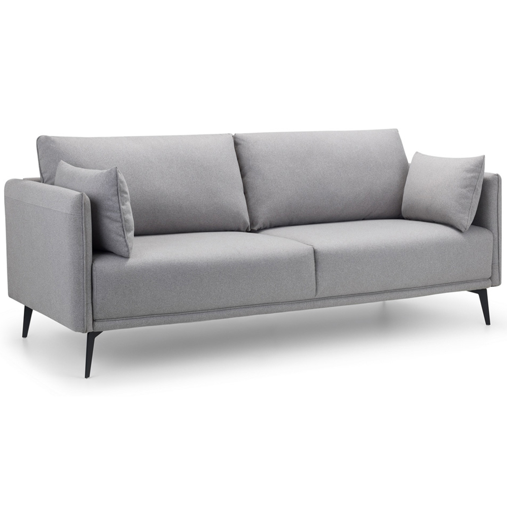 Julian Bowen Rohe 3 Seater Platinum Wool Fabric Sofa Image 2