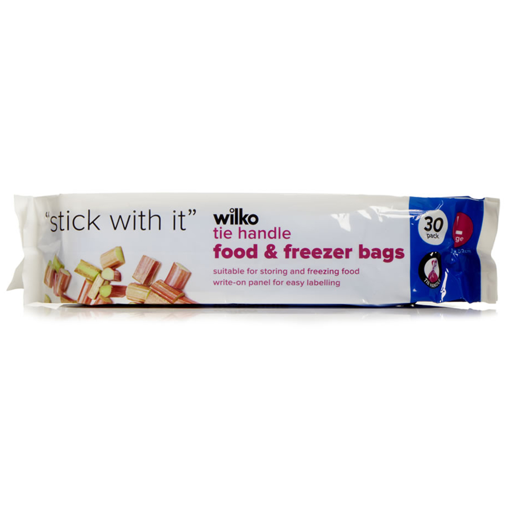 Wilko Food and Freezer Bags Large 30 Pack Image 1