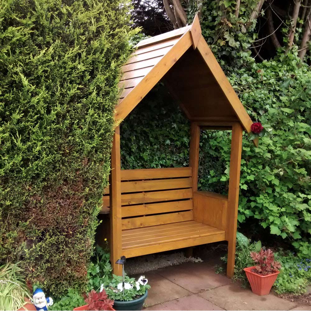 Shire Blossom 2 Seater 7 x 4 x 2.1ft Pressure Treated Arbour Image 1