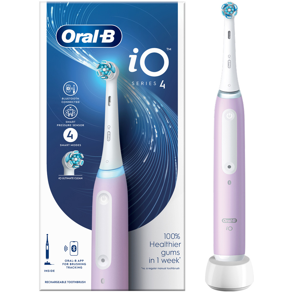 Oral-B iO Series 4 Lavender Rechargeable Toothbrush Image 4