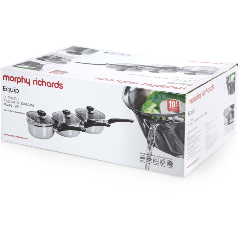Morphy Richards 3 Piece Stainless Steel Pan Set Image 3