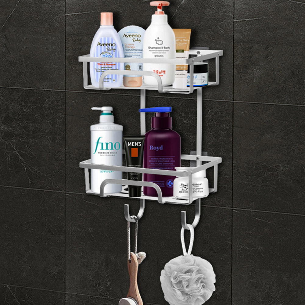 House of Home 2-Tier Adhesive Shower Caddy Image 2