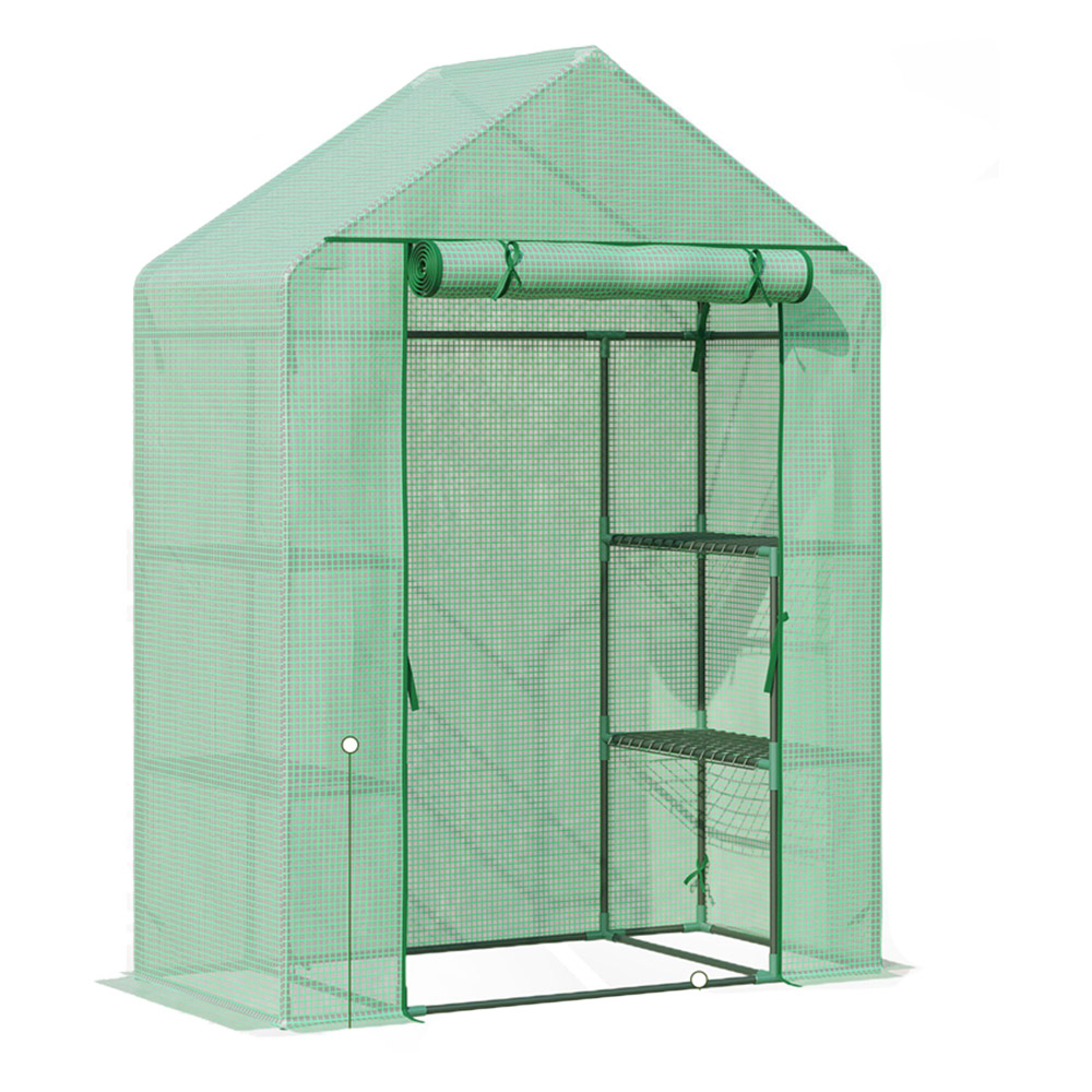Outsunny Green PE 4.6 x 2.4ft Walk In Portable Mini Greenhouse Image 3