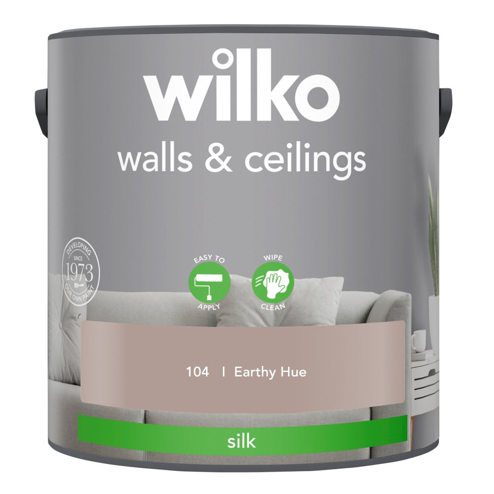 Wilko Walls & Ceilings Earthy Hue Silk Emulsion Paint 2.5L Image 2