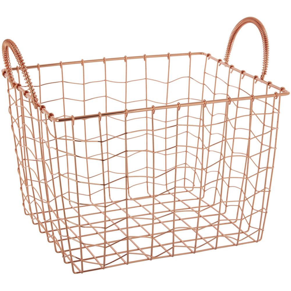 Premier Housewares Vertex Wavy Grid Rectangular Wire Basket Image 3