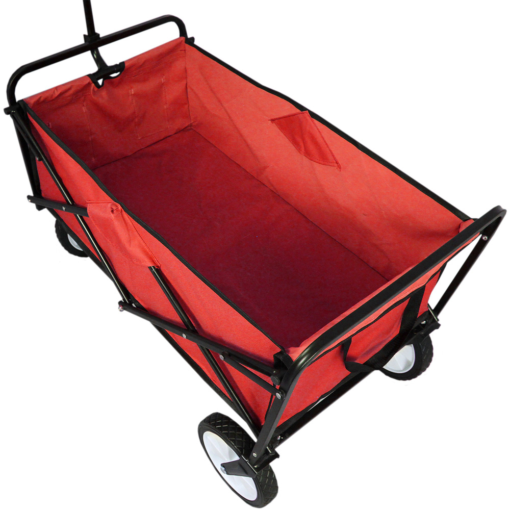 Foldable Garden Cart Red Image 4