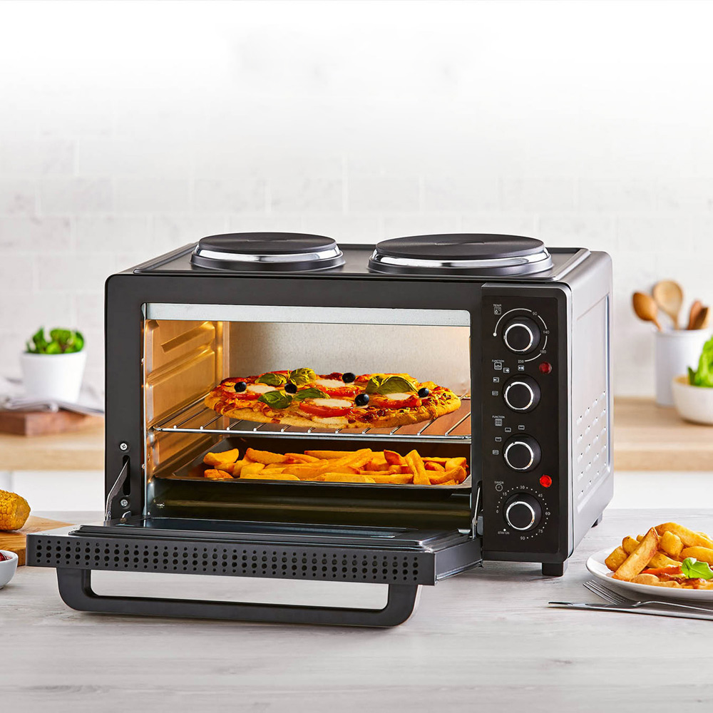 Tower T14044 Black Mini Oven with Hot Plates 32L Image 4