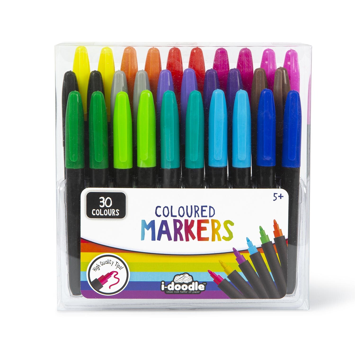 i-doodle Coloured Marker 30 Pack Image 1