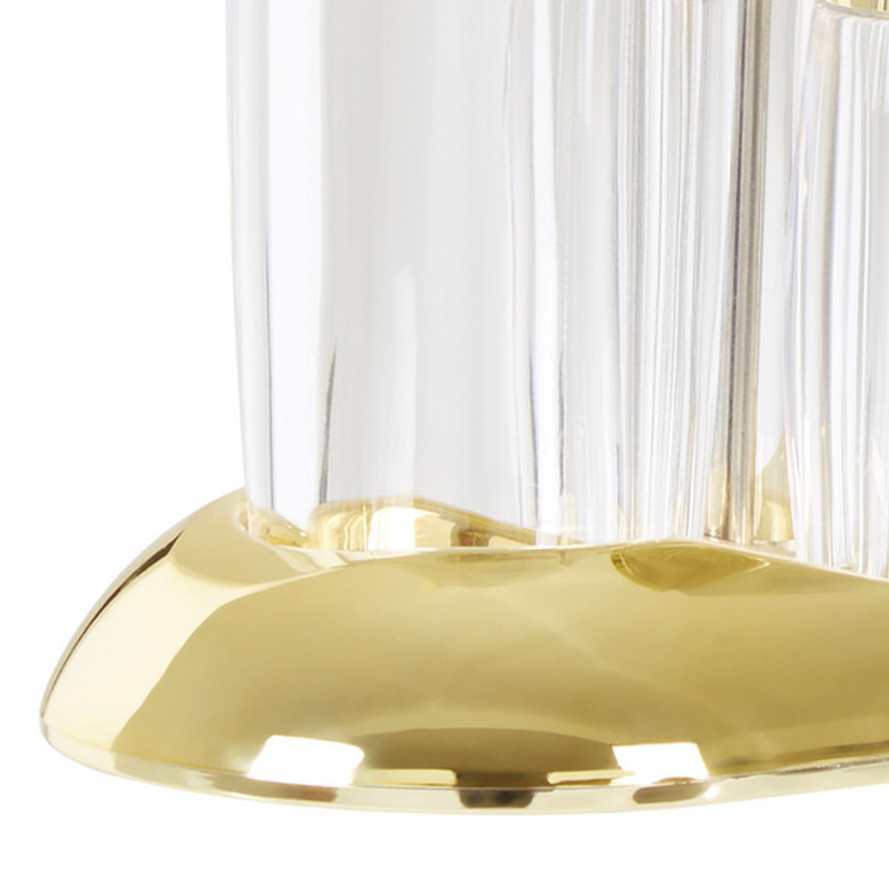 Premier Housewares Gozo Transparent and Gold Condiments Set 4 Pack Image 6