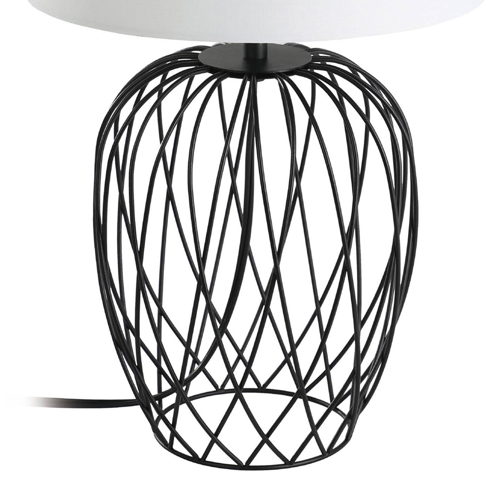 EGLO Nimlet Monochrome Metal and Fabric Table Lamp Image 3