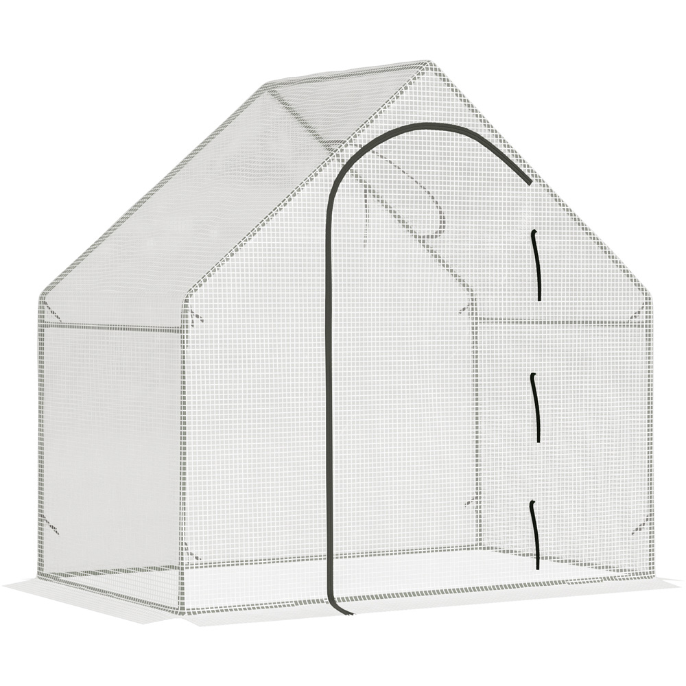 Outsunny White PE Portable Mini Greenhouse-180x100x168cm Image 1