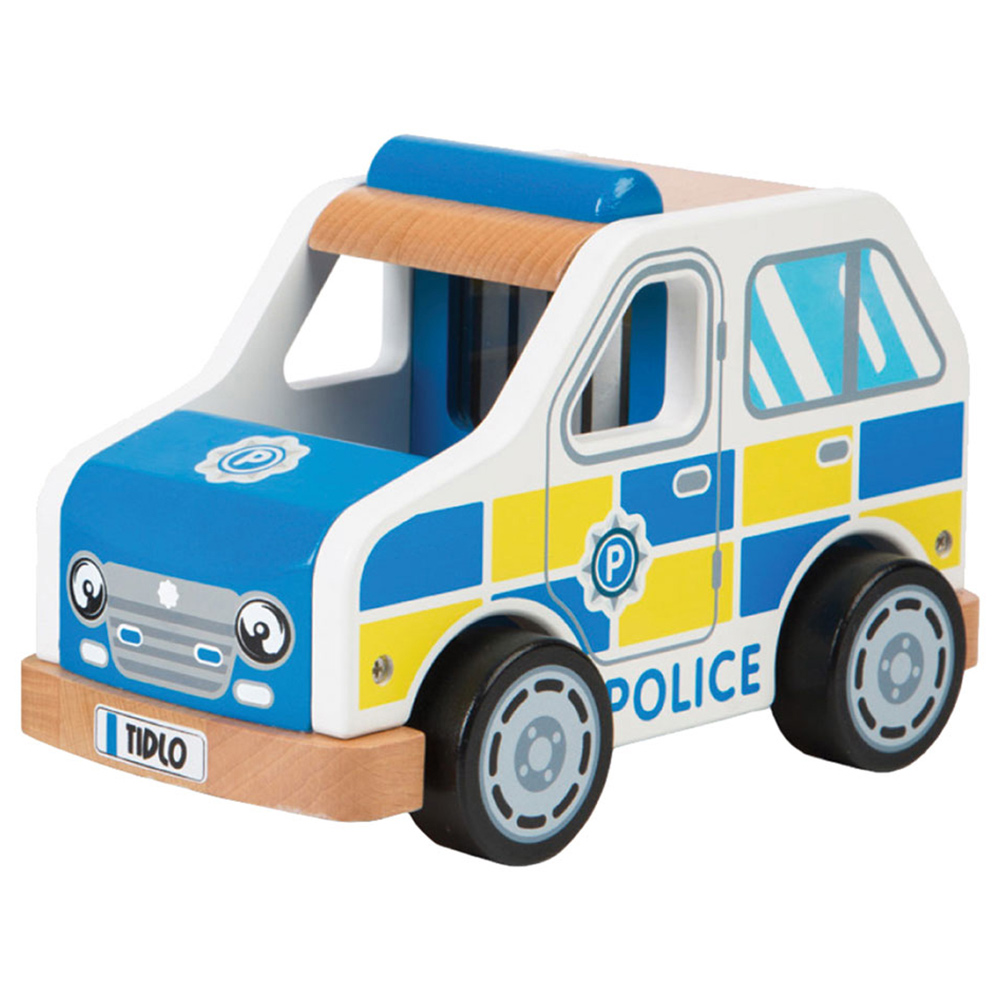 Tidlo Kids Wooden Police Car Image 1