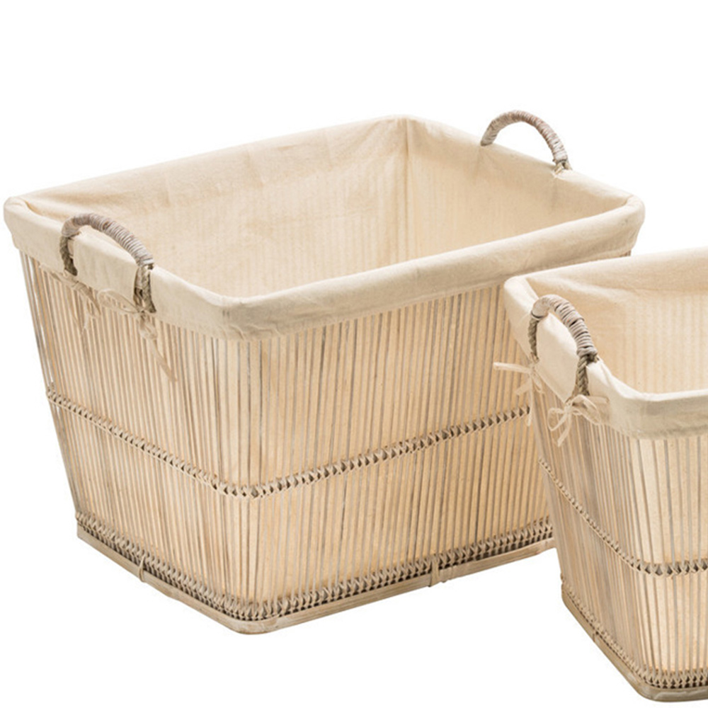 Premier Housewares Rustic White Storage Baskets Set of 2 Image 4