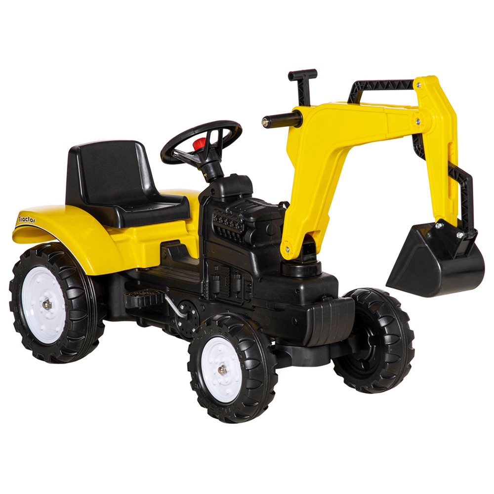Kids Yellow Multifunctional Ride-On Construction Car Image 1