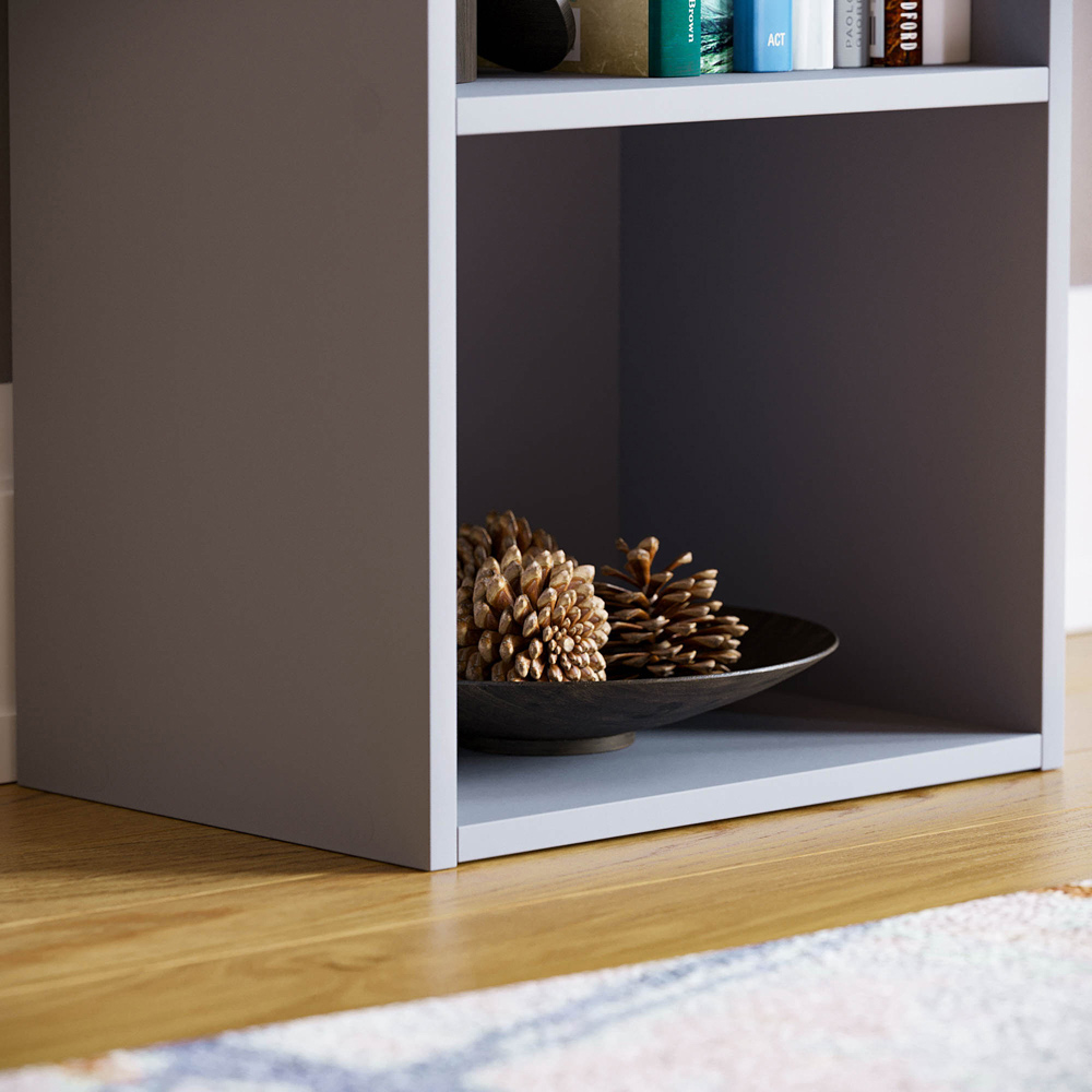 Vida Designs Oxford 5 Shelf Grey Bookcase Image 6