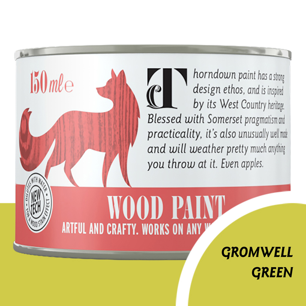 Thorndown Gromwell Green Satin Wood Paint 150ml Image 3