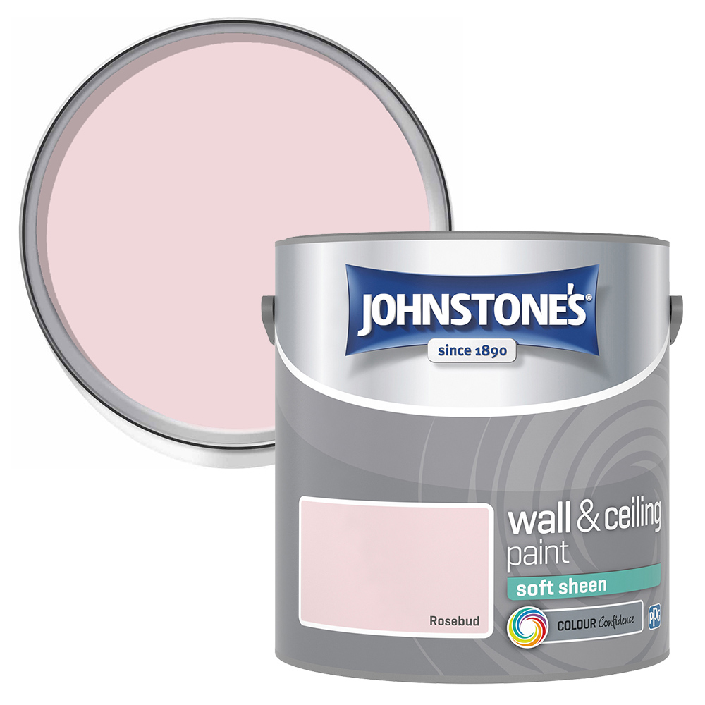 Johnstone's Walls & Ceilings Rosebud Soft Sheen Emulsion Paint 2.5L Image 1