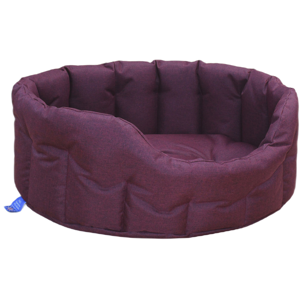 P&L Large Red Oval Waterproof Dog Bed Image 1