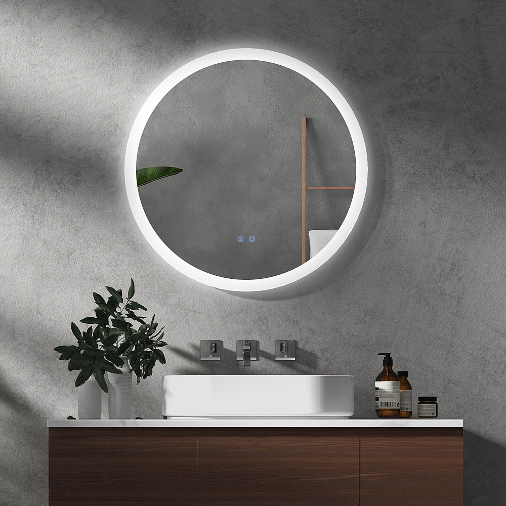 Portland Kleankin Round LED Illuminated Bathroom Mirror Image 2