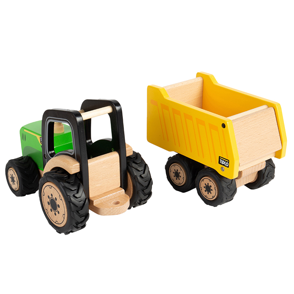 Tidlo Wooden Country Tractor and Trailer Image 3