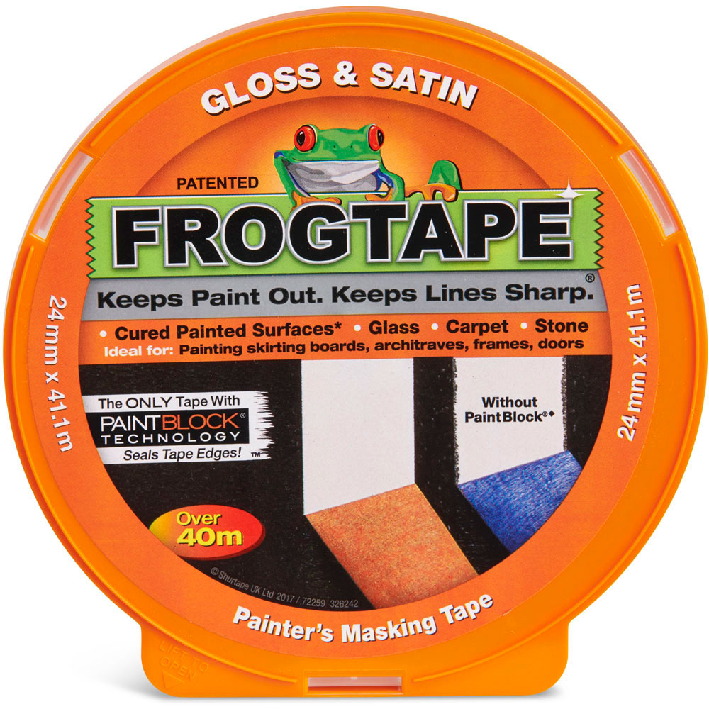FrogTape 24mm Orange Gloss and Satin Painters Tape Image 3