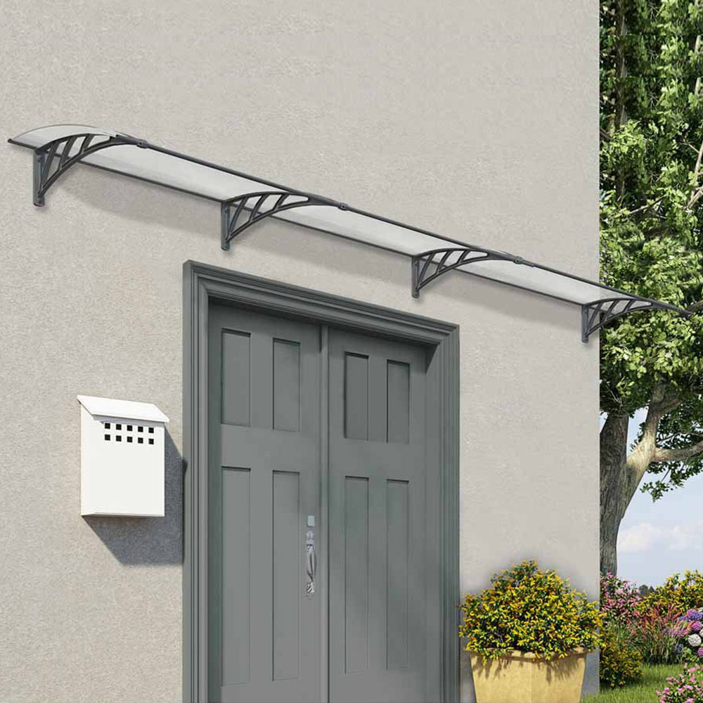 Palram Neo 4050 Grey Twinwall Door Canopy Image 1