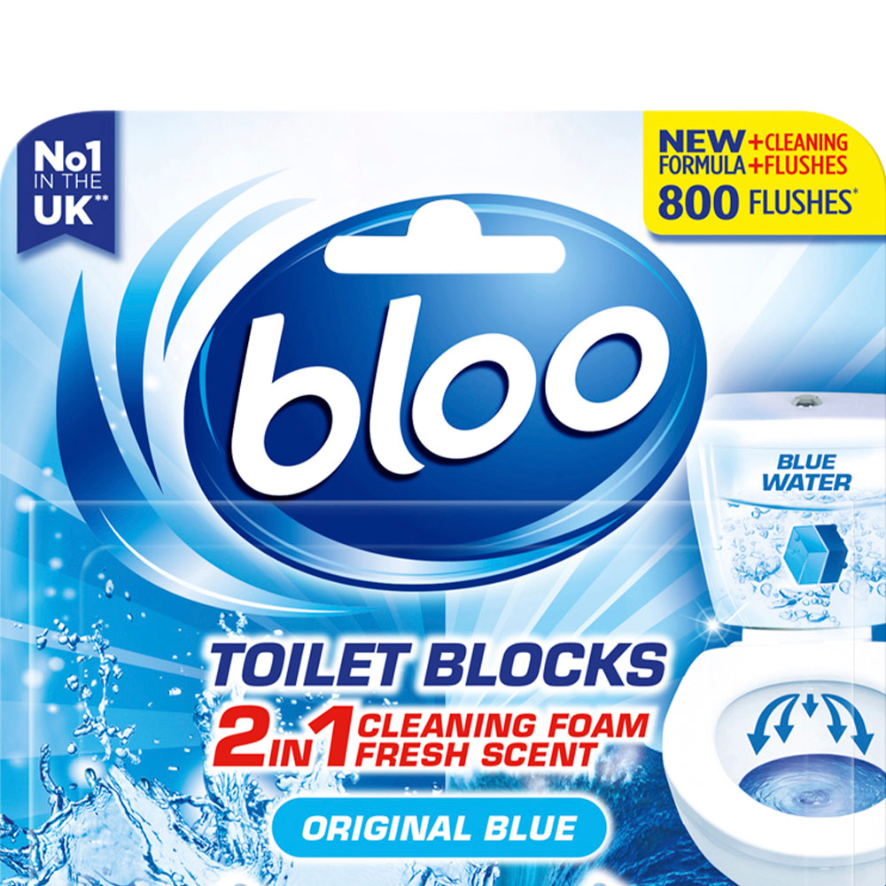 Bloo Original Blue Toilet Blocks 2 x 50g Image 2
