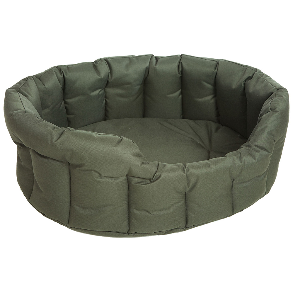 P&L Large Green Oval Waterproof Dog Bed Image 1