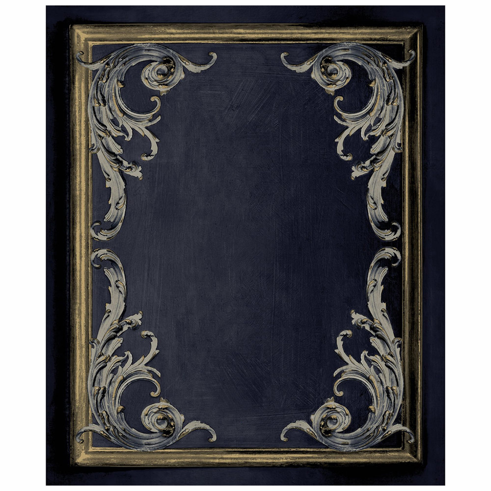 Grandeco Rocco Plaster Panel Navy Wallpaper by Paul Moneypenny Image 1