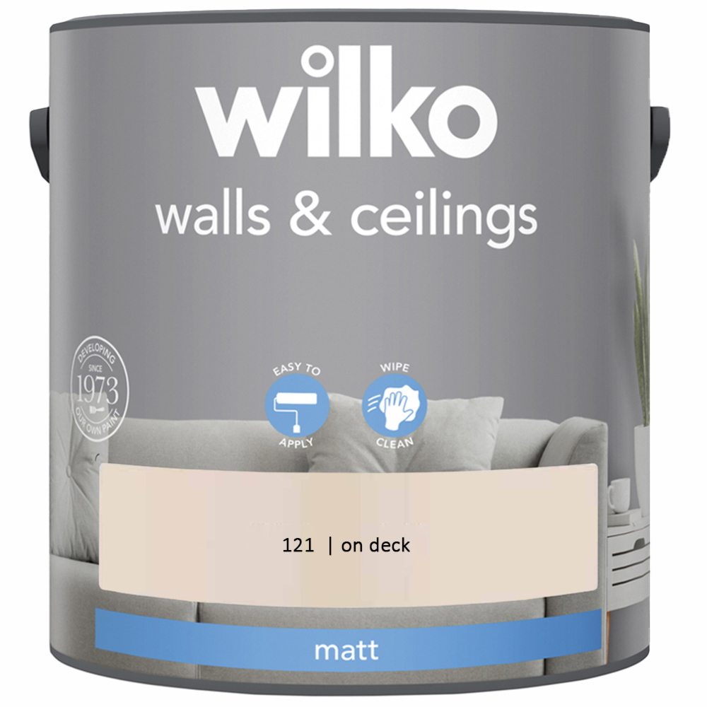 Wilko Walls & Ceilings On Deck Matt Emulsion Paint 2.5L Image 2