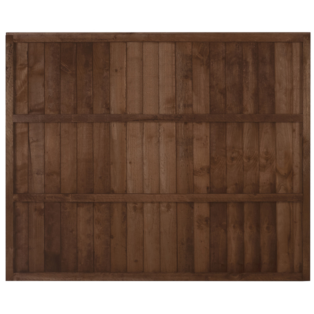 Forest Garden Dark Brown Closeboard Panel 1.83 x 1.68m Image 5