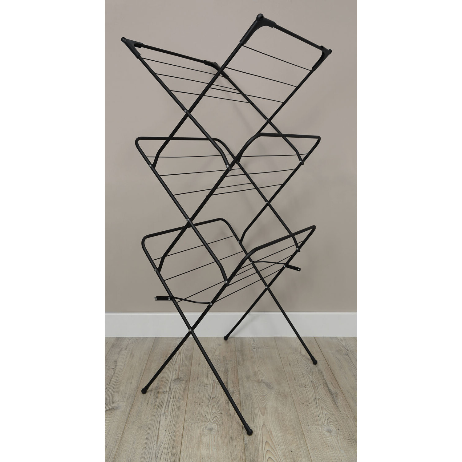 My Home Premium 3 Tier Black Airer Image 2