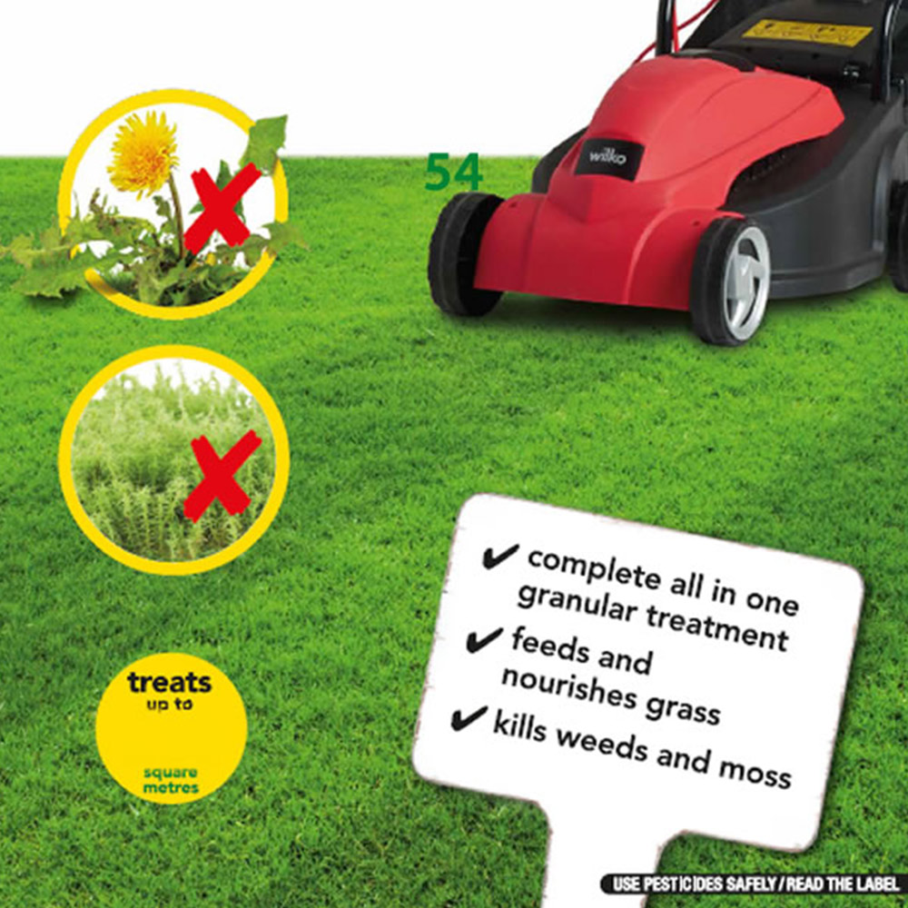 Wilko Lawn Feed Weed and Moss Killer 54msq 1.75kg Image 3