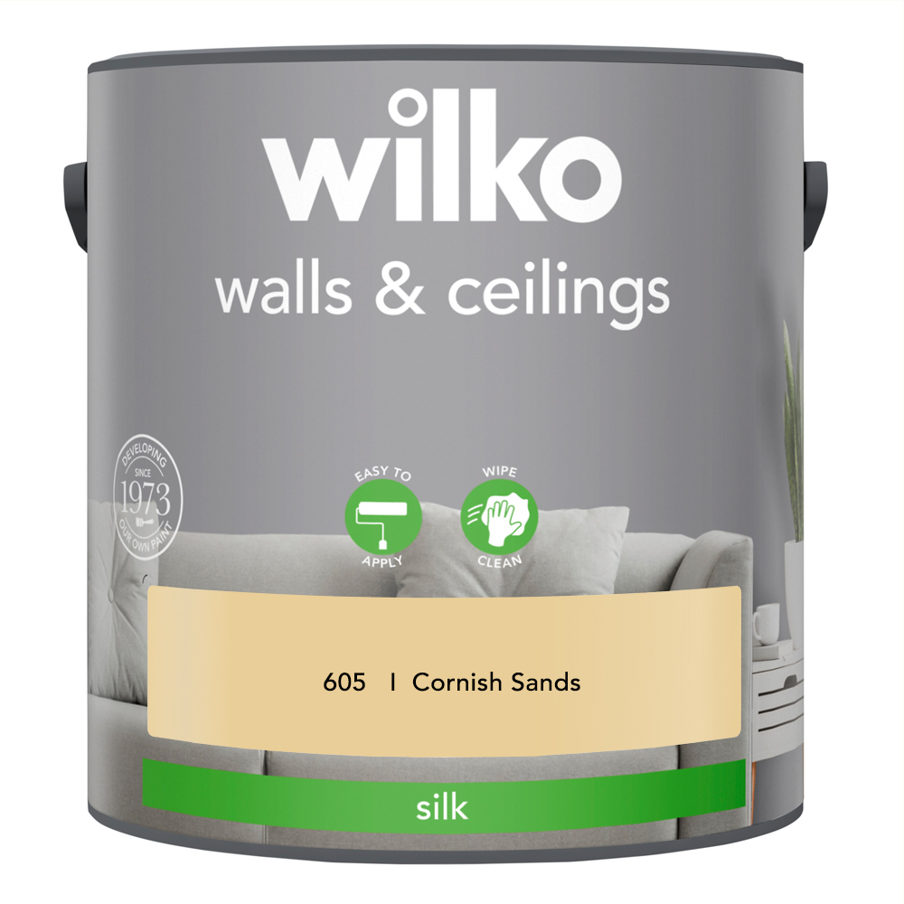 Wilko Walls & Ceilings Cornish Sands Silk Emulsion Paint 2.5L Image 2