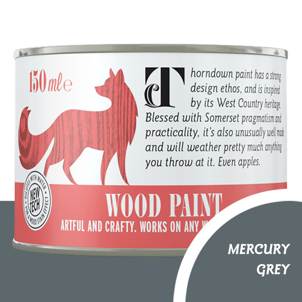 Thorndown Mercury Grey Satin Wood Paint 150ml Image 3