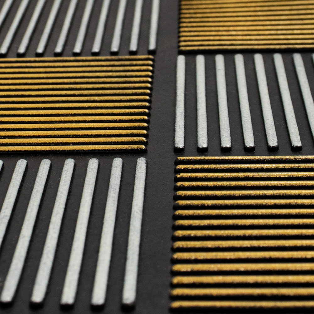 JVL Platina Silver Gold Rubber Doormat 40 x 70cm Image 4