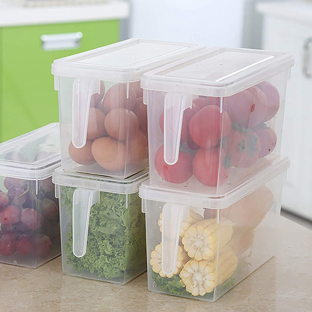 Living and Home Clear Refrigerator Food Storage Container 4 Pack Image 5