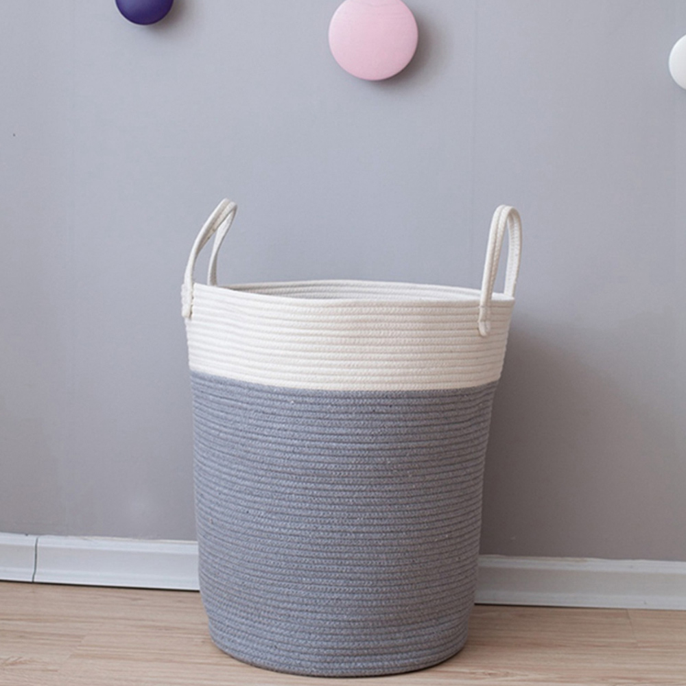Living and Home Grey Laundry Basket 50cm Image 6