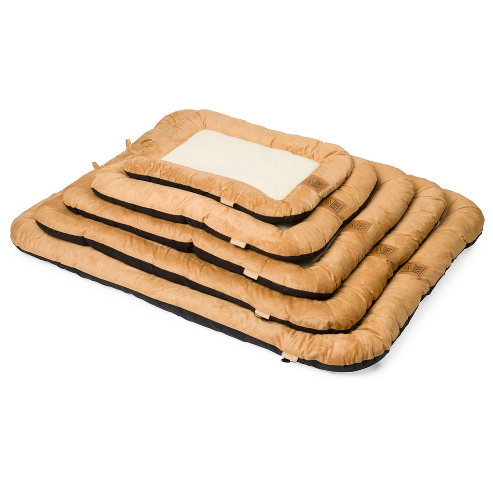 House Of Paws Small Tan Faux Sheepskin Crate Mat Image 4
