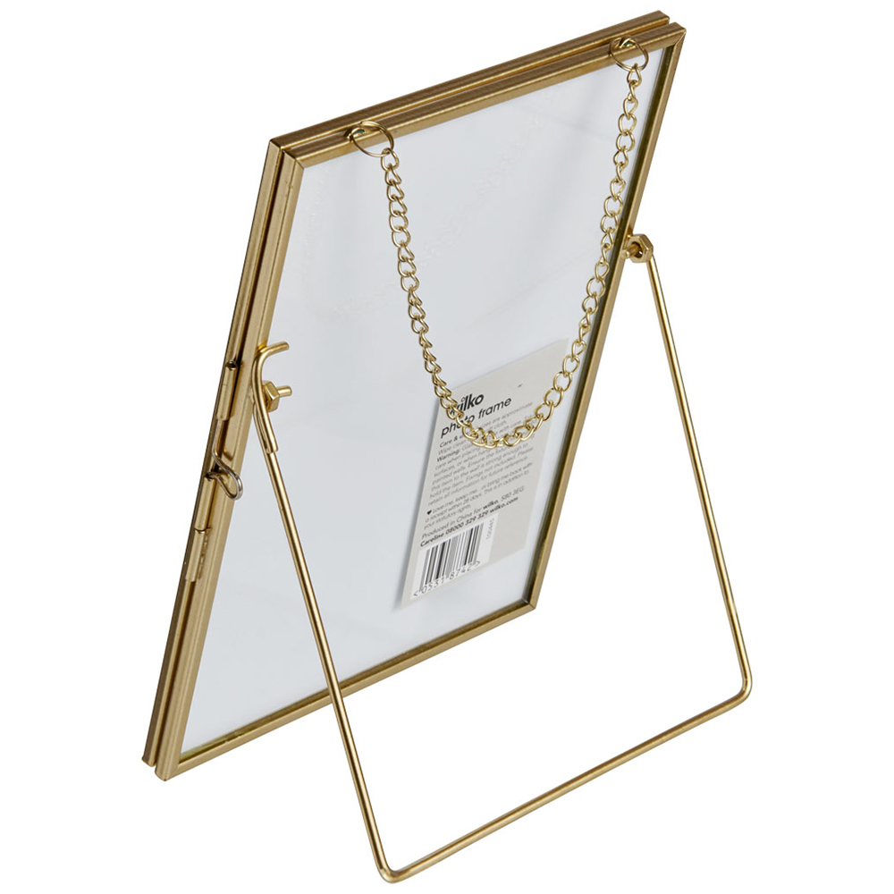 Wilko Gold Photo Frame with Stand 7 x 5inch Image 3