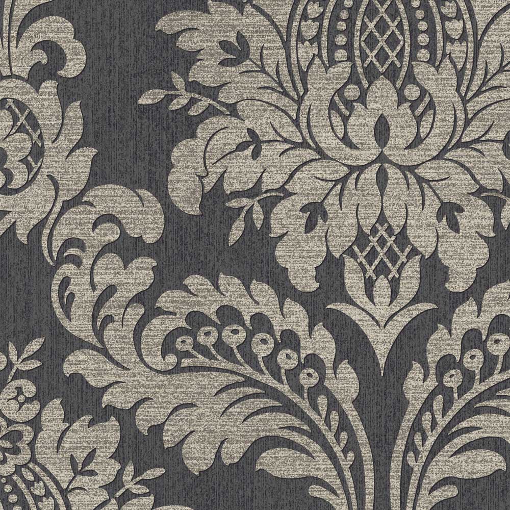 Boutique Archive Damask Black and Gold Wallpaper Image 3